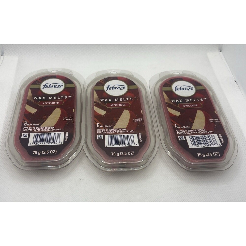 Febreze Apple Cider Wax Melts 3 Pack (18 Total) 2.5oz Each New